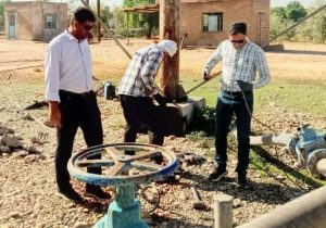 آغاز عملیات بازسازی مخزن هوایی آب روستای شیرین آب