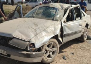 یک فوتی و ۴ مصدوم بر اثر واژگونی خودروی حامل دانش‌آموزان در دزفول